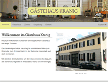 Tablet Screenshot of gaestehaus-kranig.de